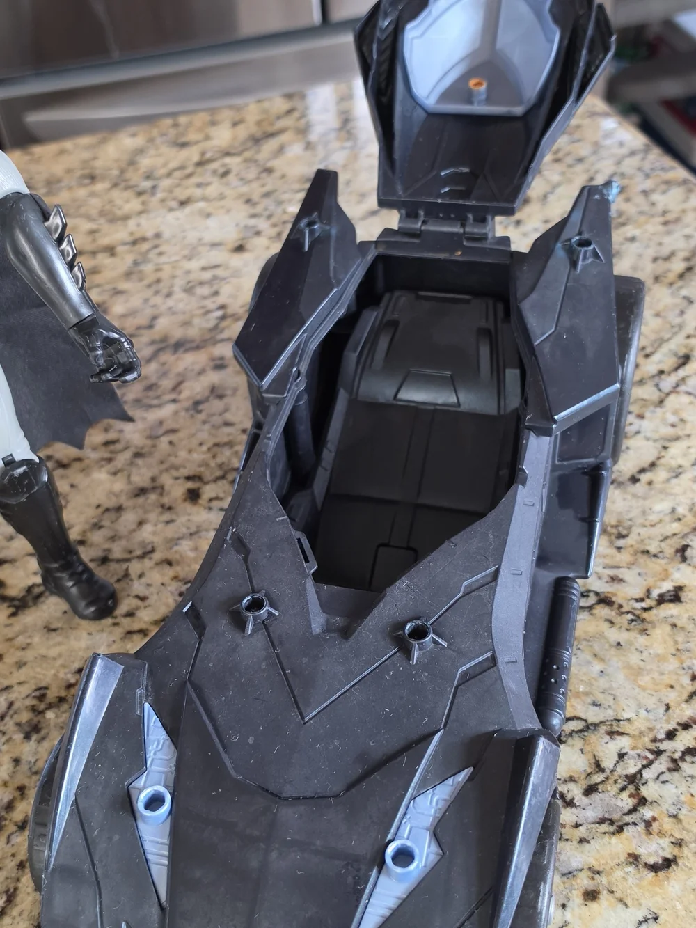 Mattel Batman Figure and Batmobile - Black, Gray, Yellow